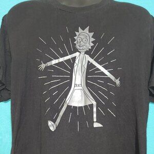 Black/White Rick Sanchez From Rick & Morty T-Shirt, Size XL